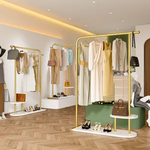 High Quality Handmade Clothes <b>Rack</b> Heavy Duty Iron Garment Display FurnitureSingle Tier Iron <b>Storage</b> Basket <b>Wall</b>-Mounted - Product Image 5