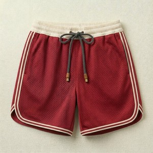 Men's Solid Board Shorts Quick Dry Elastic Waist <b>Mid</b> Waterproof High Street Style Casual Swimwear Polyester Fabric - Product Image 2