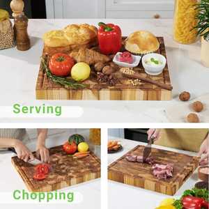 Tabla de Cortar de Madera Natural |   Tabla de cortar resistente y duradera para cocinas tradicionales y modernas - Product Image 5