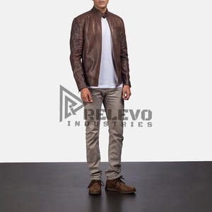 Veste en cuir pour homme résistante aux déchirures, en cuir de vache véritable, équipement de motard, coutures renforcées, veste de moto - Product Image 3