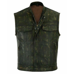 Veste en cuir véritable VIBE SEWN, style tendance, pour hommes, de haute qualité, respirante, pour motards, vêtements d'extérieur d'hiver, fermeture éclair, décontractée - Product Image 1