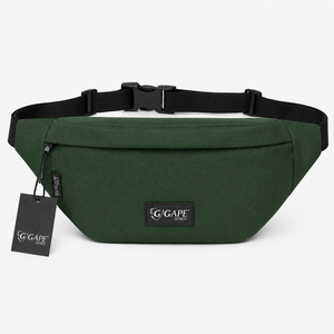 Green Canvas Waterproof Waist <b>Bag</b> Adjustable Strap Zipper Closure Unisex Outdoor Sport Lightweight Large Capacity <b>20L</b> Wholesale - Product Image 5