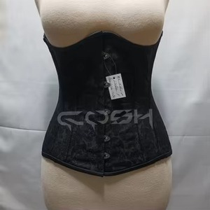 Proveedor de Corsés Overbust Negros con Varillas de Acero y Brocado - Product Image 3