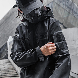 <b>mens</b> techwear <b>jacket</b> with durable build and simple clean design for casual wear <b>men</b> techwear <b>jacket</b> with adjustable features - Product Image 3