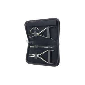 Kit professionnel d'extensions capillaires en acier inoxydable avec outils et accessoires de coiffure, pinces à extensions, outil à boucles, aiguille à crochet - Product Image 6