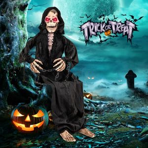 Decorazione Animata di Halloween da 1,5 Metri con Design di Grimorio Seduto e Saluti Vocali per un'Atmosfera Festiva Domestica - Product Image 3