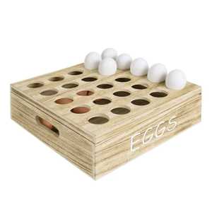 Wooden <b>Egg</b> Holder Tray 12 Slot <b>Egg</b> <b>Storage</b> Rack Natural Wood <b>Egg</b> Organizer Tray Kitchen <b>Egg</b> Display Stand Serving Tray - Product Image 5