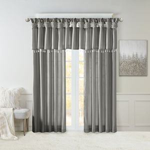 Mantovana leggera in finta seta con perline carboncino 50x26 "per tende e decorazioni per finestre - Product Image 6