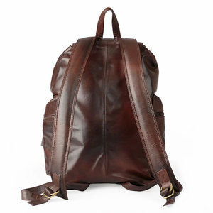Zipper Compartments <b>Laptop</b> Pockets <b>Leather</b> <b>Backpacks</b> Latest Design Customized Low Price <b>Leather</b> Made <b>Backpacks</b> - Product Image 2