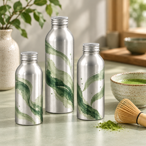 ขวดน้ำอะลูมิเนียมน้ำหนักเบาแบบใช้ซ้ำได้ GREEN PACKAGING ขนาด 500 มล. ฝาปิดแบบ ROPP ผิวด้าน พิมพ์ลายตามสั่ง - Product Image 4