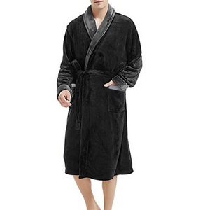 Peignoir décontracté à manches longues en flanelle douce et respirante pour hommes, grande taille, avec poche, haute qualité, nouvelle arrivée - Product Image 5