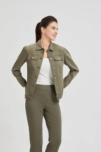 Veste en jean à prix d'usine, 100% coton, veste en jean décontractée longue pour femmes - Product Image 4