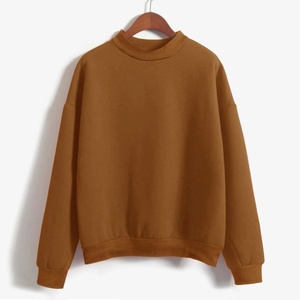 Sweat-shirt à col rond surdimensionné, couleur unie, tricoté, décontracté, unisexe, pour l'automne - Product Image 6