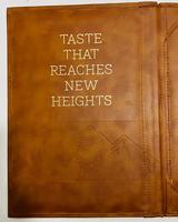 Porte-menu de restaurant de luxe haut de gamme, gaufré et embossé, avec logo en feuille d'or, personnalisé pour hôtel, café, restaurant, épaisseur moyenne