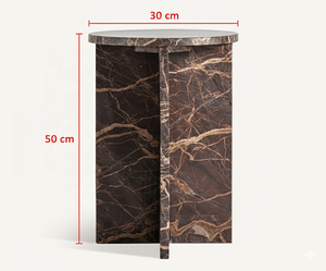 Mesa Auxiliar de Mármol de Estilo Moderno de Mediados de Siglo - Product Image 1