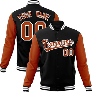 Personalized Varsity Letterman Jackets Custom Baseball Coat Stitched Team Name <b>Numbers</b> Snap Button Uniform Outerwear Sportswear - Product Image 5