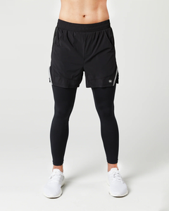 Men Gym 2 in 1 <b>Shorts</b> <b>Compression</b> Inner Leggings Breathable Quick Dry Sportswear - Product Image 1