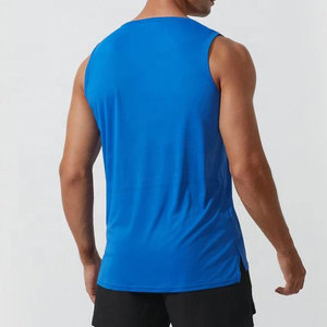 Custom Color Men Spandex Polyester Muscle Sports Gym Quick Dry Tank <b>Tops</b> Sleeveless Gym Singlet <b>Tops</b> - Product Image 4