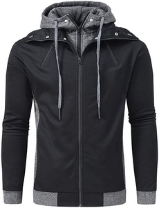 Custom Logo Streetwear Oversized Acid Washed Heavyweight Zip <b>up</b> Hoodie Distressed <b>Letter</b> Patch Work Embroidery Zip <b>up</b> Hoodies - Product Image 5