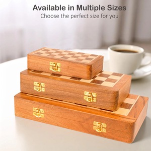 ILAHI's Eco-Friendly Rustic Polished Rectangle <b>Chess</b> <b>Board</b> Game 100% Handmade Pure Wood Animal/Love Style Customized Size <b>Chess</b> - Product Image 4