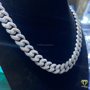 Cadena Cubana Miami con Diamantes Moissanite VVS de 12mm, Chapada en Oro Rosa, Plata de Ley 925, Collar de Hip Hop - Product Image 2