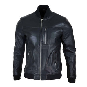 Veste bomber en cuir respirante pour homme, vente en gros, veste d'hiver en cuir pour homme, vente en ligne - Product Image 3