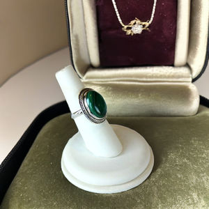 Offre Spéciale femmes Malachite argent 925 bijoux tendance bague de fête personnalisée avec la technologie de canal classique OEM disponible - Product Image 1