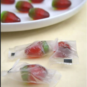 3D strawberry-shaped gummy <b>candy</b> with rich flavor extracted from natural fresh fruits suitable for all ages - Product Image 3