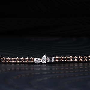 Bracelet en moissanite multi-formes de qualité supérieure, rond, poire, émeraude, 7 pouces, argent sterling 925, or 10k, 14k, 18k, platine - Product Image 4