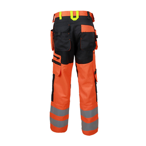 OEM High-Quality Safety <b>Work</b> <b>Trousers</b> Multi-Pocket Hi Vis <b>Winter</b> Pants for Men Reflective Stripes 100% Polyester Cotton Pants - Product Image 3