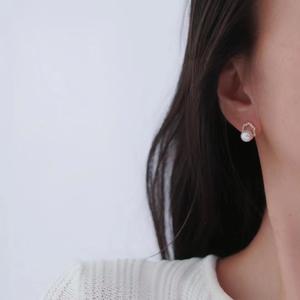 Women's S925 Silver Freshwater 7-8mm White Round Strong Light Flawless Pearl <b>Fine</b> <b>Stud</b> <b>Earrings</b> Live Broadcast Wholesale - Product Image 4