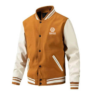 Chaqueta de Invierno para Hombre, Personalizable con Logotipo, Cuello Alto, de Alta Calidad, Transpirable, Ecológica, de Algodón/Lana, Estilo Letterman, Nueva Llegada - Product Image 3