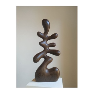 Vase en bois sculpté créatif, support à fleurs décoratif en bois fait main de qualité supérieure pour les intérieurs modernes et luxueux - Product Image 3