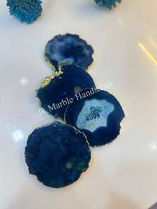 แผ่นรองแก้วหินอ่อนคุณภาพสูง ดีไซน์ทางศาสนาแบบเฉพาะตัว ขัดเงาด้วยหินอินเดีย ทำด้วยมือ ทนทาน ราคาดีที่สุดสำหรับชาและกาแฟ - Product Image 2