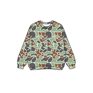 เสื้อสเวตเชิ้ตลายพรางแบบสวมหัว แขนยาว สำหรับกิจกรรมกลางแจ้ง ขายส่งสำหรับผู้ชายและผู้หญิง รับผลิตแบบ OEM พร้อมสกรีนโลโก้ตามสั่ง - Product Image 6