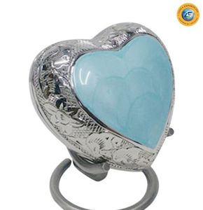 Urna Funeraria Azul con Tapa Plateada, Tamaño Adulto, Diseño Duradero, Caja Negra Incluida, Marca Linea - Product Image 5