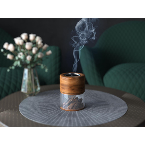 Quemador de Incienso de Madera y Acrílico, Soporte para Incienso de Sándalo y Bakhoor, Difusor de Aromaterapia Hecho a Mano para el Hogar y la Oficina - Product Image 5