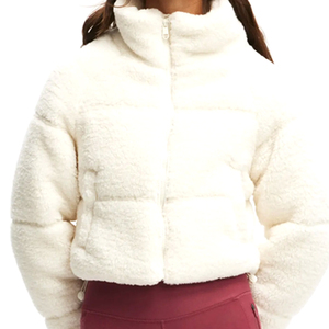 <b>Women</b> Lightweight Sherpa Fleece Jacket Full Zip Soft Teddy Fleece Outdoor Layering <b>Coat</b> Custom OEM Wholesale - Product Image 4