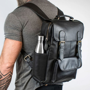 Premium Quality Custom Logo Genuine <b>Leather</b> <b>Backpack</b> For Men Wholesale Winter Latest Design <b>Leather</b> <b>Laptop</b> <b>Backpack</b> - Product Image 4