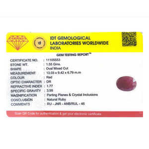 Natural 7.75 Ct Handcrafted Indian Ruby Loose Gemstone for Fine Jewelry - Product Image 4
