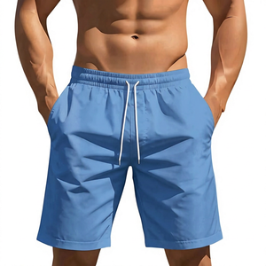 Men's Double <b>Layer</b> Casual Shorts Drawstring Closure Sublimation Print Elastic Waist Breathable Knitted Polyester/Cotton Custom - Product Image 2