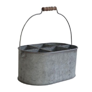 Vintage Copper Oval Metal <b>Bucket</b> With Handles Durable Rustic Style Planter For Indoor Outdoor Use - Product Image 6