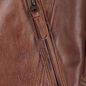 Nouvelle veste marron personnalisée avec logo pour hommes, vestes en cuir vintage, vestes pour hommes, vêtements d'extérieur, veste d'hiver de haute qualité, streetwear - Product Image 5