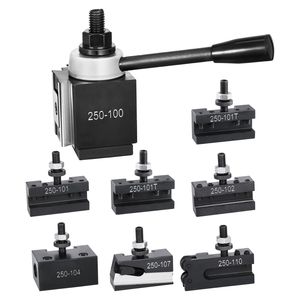 Set di 8 Portautensili a Cambio Rapido per Tornio, Tipo a Cuneo, Accessori per Utensili da Tornitura - Product Image 1