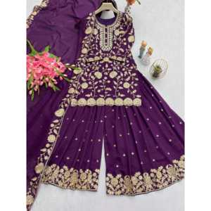 Conjunto de traje de fiesta para mujer de diseñador con bordado y lentejuelas trabajo Elegante ropa de noche - Product Image 3