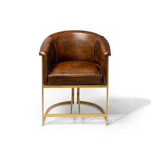 Silla de Hierro y Cuero al por Mayor con Diseño Moderno y Elegante, Tapizada en Cuero Genuino a Precio de Exportación - Product Image 1