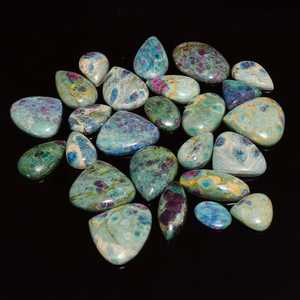 Rubí Natural en Fuchsite, Gema Suelta en Cabujón, Venta al por Mayor de Gemas Sueltas Naturales de Diferentes Formas para Joyería - Product Image 1