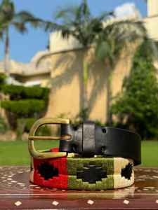 Cinturón de Cuero Argentino Premium, Cinturón Deportivo Personalizado con Bordado Polo, Cinturón Genuino con Logotipo Personalizado - Product Image 4