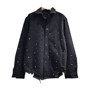 Veste en jean décontractée pour homme, grande taille, coupe ample, 100 % coton, style vintage, avec logo frontal, vente en gros de haute qualité - Product Image 5