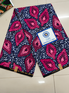 <b>Burgundy</b> Yellow African Wax Print Ankara Fabric Paisley Medallion Pattern for Women Dressmaking - Product Image 4
